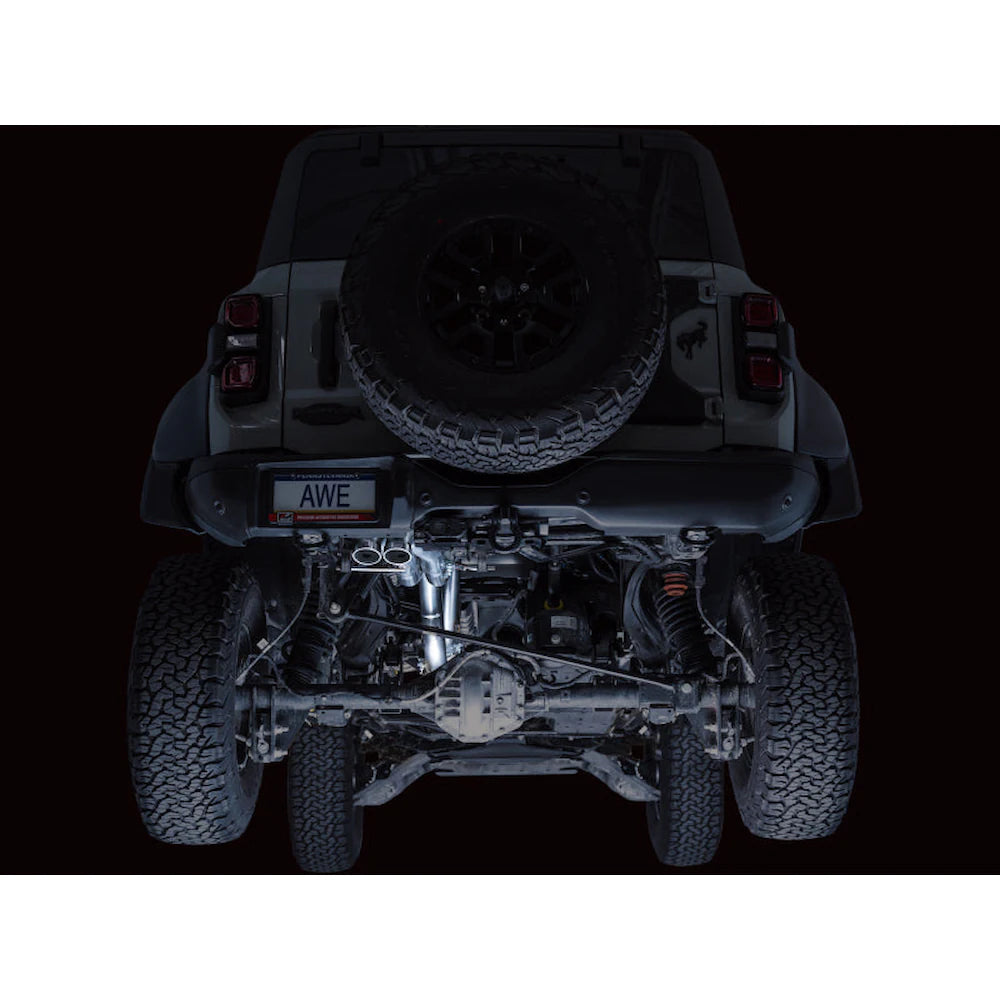 AWE Tuning 22-24 Ford Bronco Raptor 4WD Dual BashGuards Cat-Back SwitchPath Exhaust - product view 14 - AWE part 3025-31327