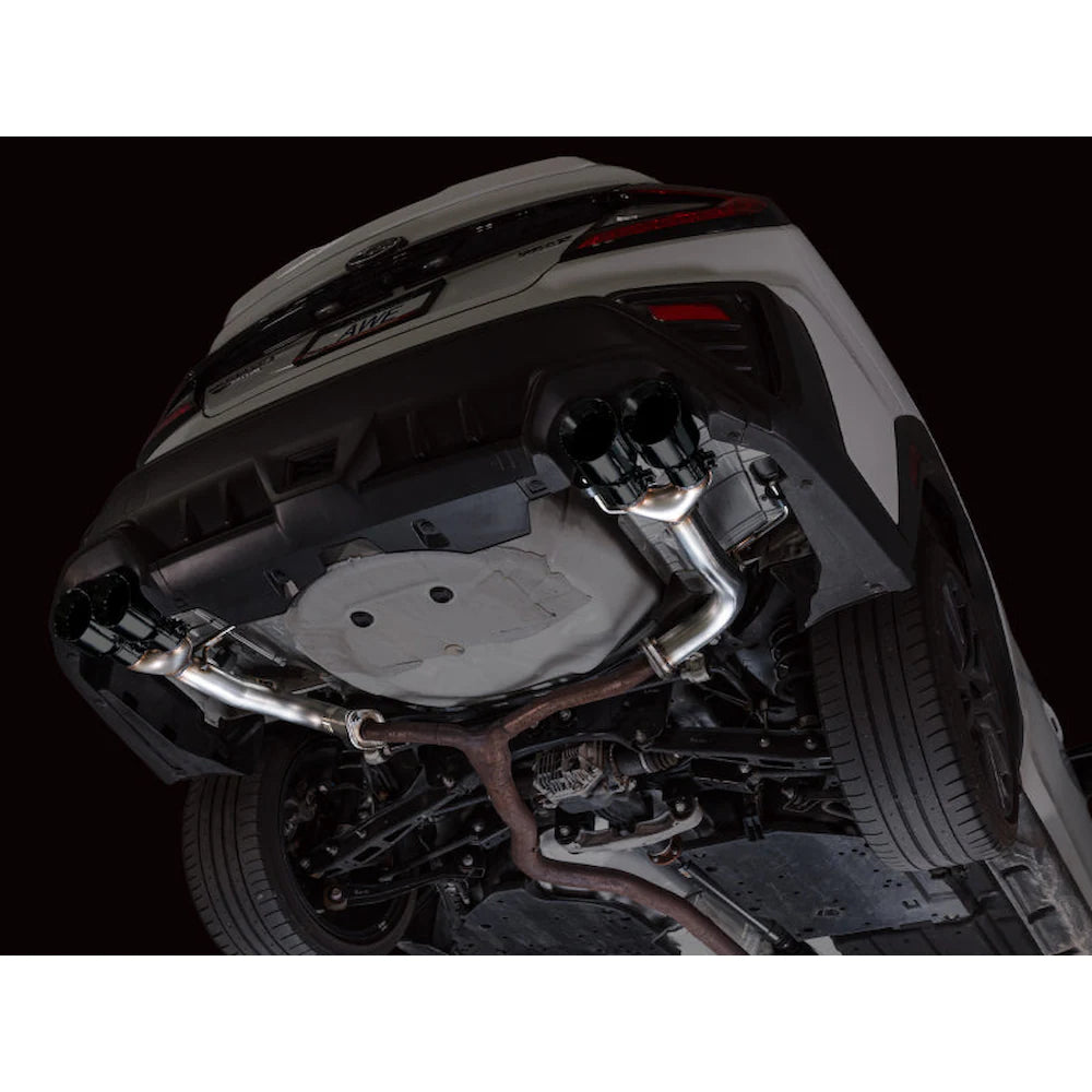 AWE Tuning 22-25 Subaru VB WRX Track Edition Axle-Back Exhaust - Diamond Black Tips - product view 6 - AWE part 3020-43424