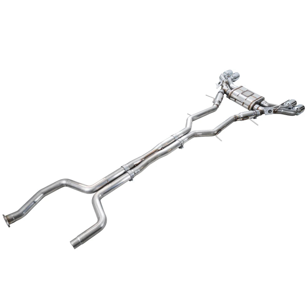 AWE Tuning 22-26 Cadillac CT5-V Blackwing SwitchPath Exhaust - Chrome Silver Tips - product view 3 - AWE part 3025-42562