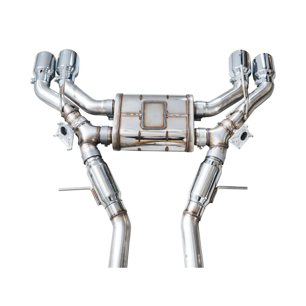 AWE Tuning 22-26 Cadillac CT5-V Blackwing SwitchPath Exhaust - Chrome Silver Tips - product view 7 - AWE part 3025-42562