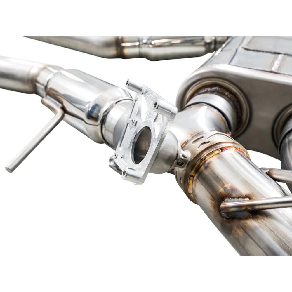 AWE Tuning 22-26 Cadillac CT5-V Blackwing SwitchPath Exhaust - Chrome Silver Tips - product view 9 - AWE part 3025-42562