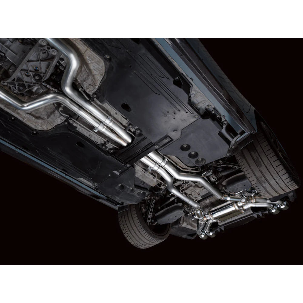 AWE Tuning 22-26 Cadillac CT5-V Blackwing SwitchPath Exhaust - Chrome Silver Tips - product view 17 - AWE part 3025-42562