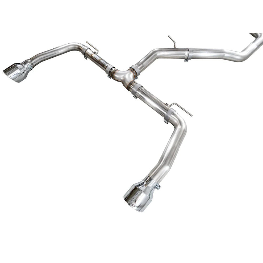 AWE Tuning 22-26 Hyundai Elantra N Track Edition Cat-Back Exhaust - Chrome Silver Tips - product view 5 - AWE part 3020-32237