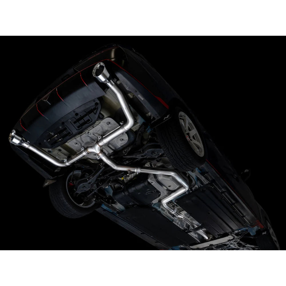AWE Tuning 22-26 Hyundai Elantra N Track Edition Cat-Back Exhaust - Chrome Silver Tips - product view 8 - AWE part 3020-32237