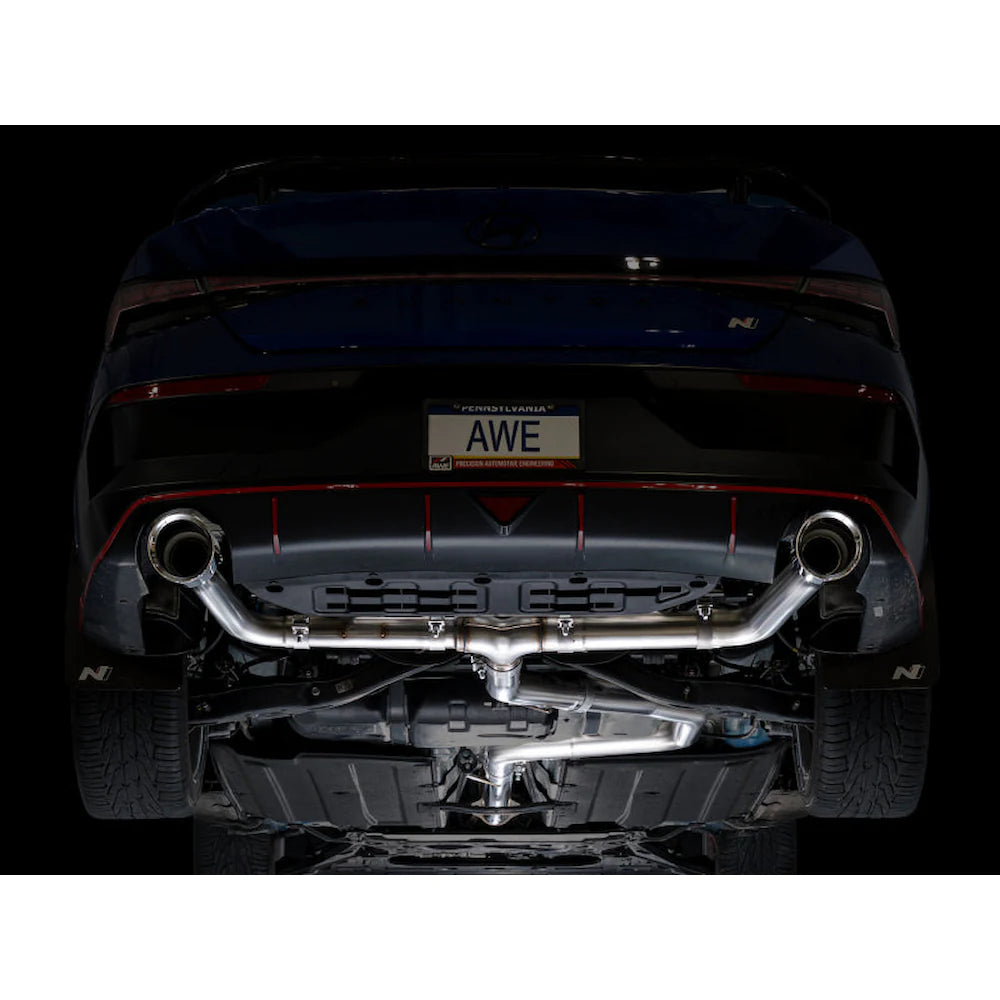AWE Tuning 22-26 Hyundai Elantra N Track Edition Cat-Back Exhaust - Chrome Silver - product view 13 - AWE part 3020-32237