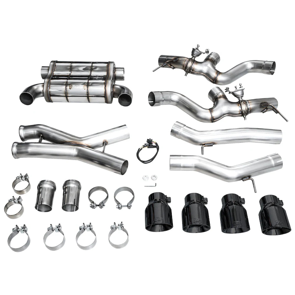 AWE Tuning 23-24 BMW G87 M2 SwitchPath Edition Exhaust - Diamond Black Tips - product view 3 - AWE part 3025-43487