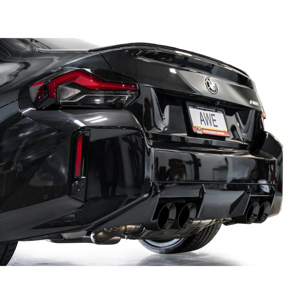AWE Tuning 23-24 BMW G87 M2 SwitchPath Edition Exhaust - Diamond Black Tips - product view 6 - AWE part 3025-43487