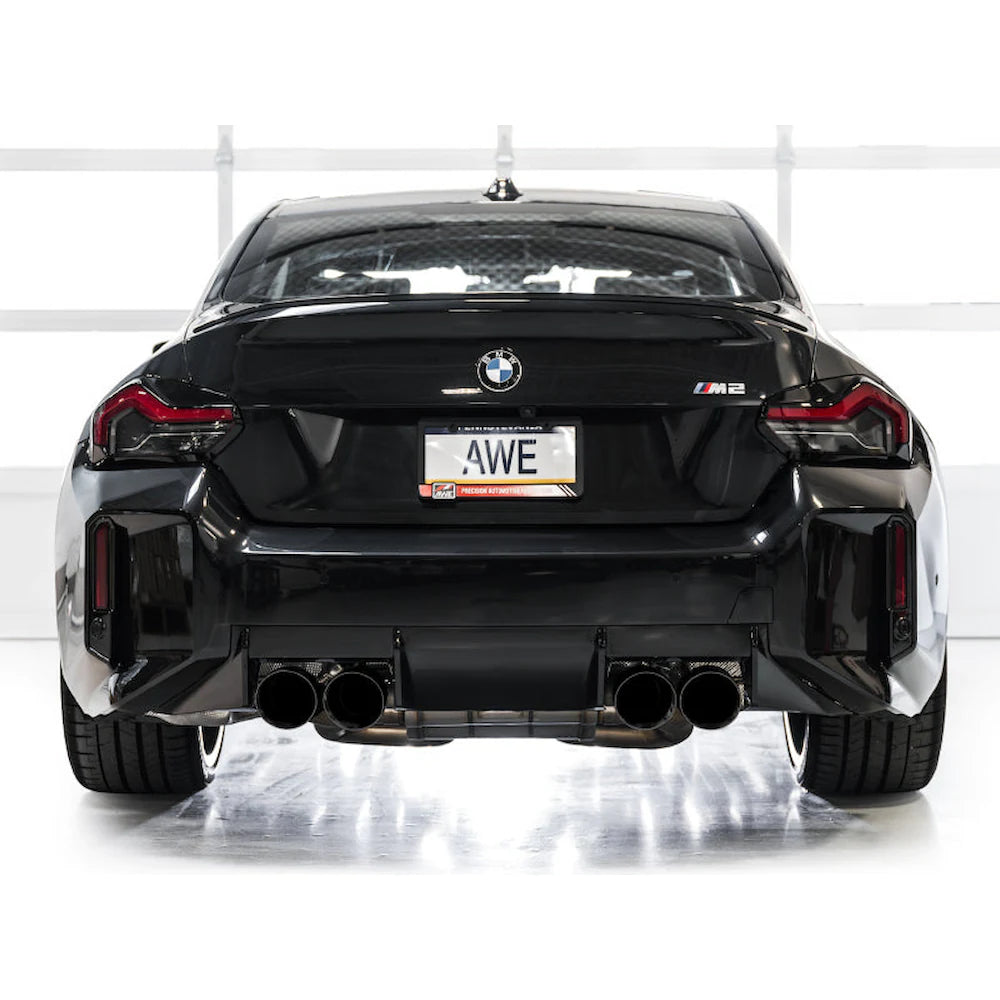 AWE Tuning 23-24 BMW G87 M2 SwitchPath Edition Exhaust - Diamond Black Tips - product view 8 - AWE part 3025-43487