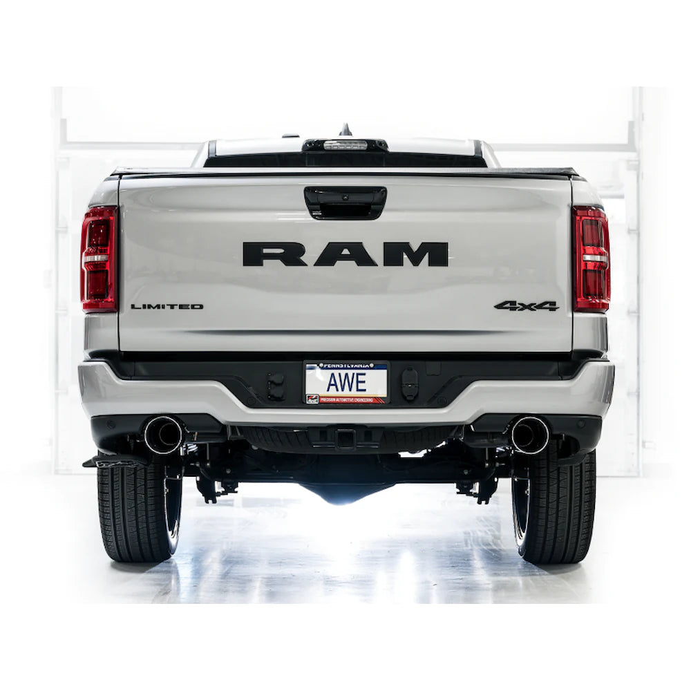 AWE 25+ RAM 1500 3.0TT 0FG Catback Touring Exhaust - Chrome Silver Tips - product view 6 - AWE part 3015-32530