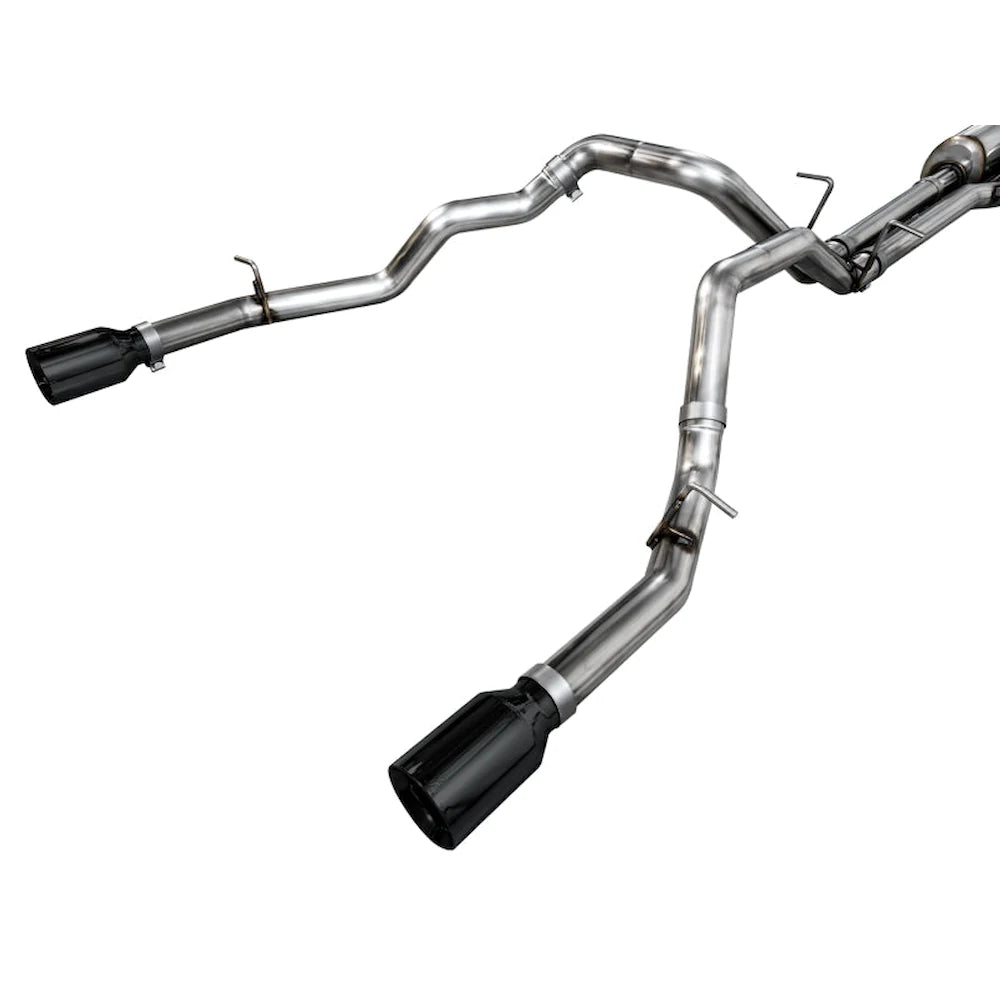 AWE 25+ RAM 1500 3.0TT 0FG Catback Touring Exhaust - Diamond Black Tips - product view 3 - AWE part 3015-33530