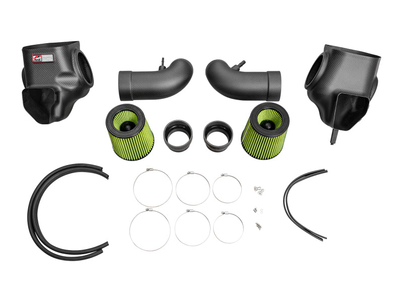 AWE 2x2 carbon fiber intake for Ford Mustang GT with sealed air boxes
