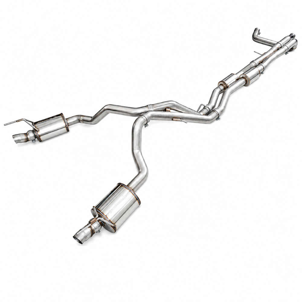 AWE 3015-31321 0FG true-dual catback exhaust for 2021-2024 Cadillac Escalade 6.2L with OE tip reuse