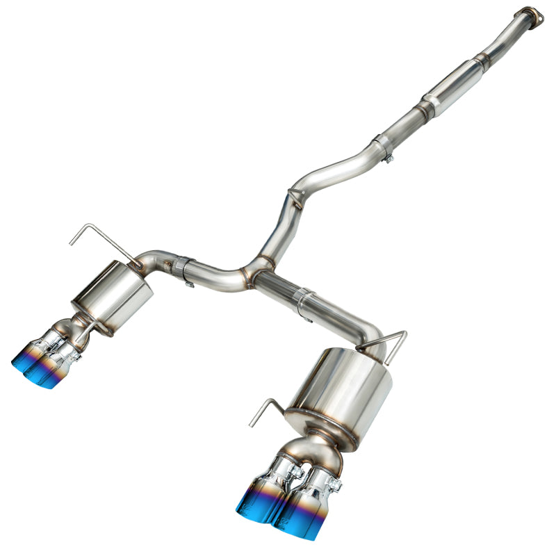 AWE Touring Edition Exhaust Vapor Blue Quad Tips for 2015+ Subaru WRX Sedan