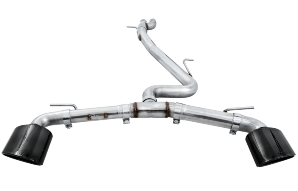 AWE Track Edition exhaust system with diamond black RS-style tips for Audi RS3 8V