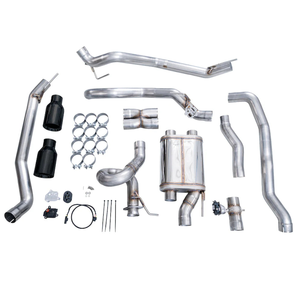 AWE 2024+ Ford Ranger Raptor 3.0L Switchpath Cat-Back Exhaust - Diamond Black Tips - product view 3 - AWE part 3025-33306