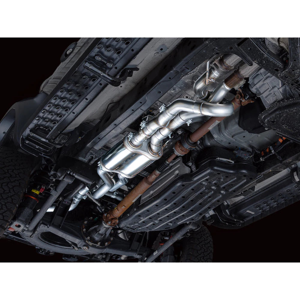 AWE 2024+ Ford Ranger Raptor 3.0L Switchpath Cat-Back Exhaust - Diamond Black Tips - product view 14 - AWE part 3025-33306