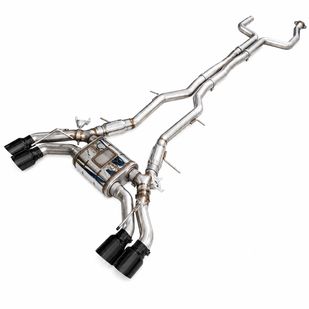 AWE 3025-43562 SwitchPath cat-back exhaust system with diamond black tips