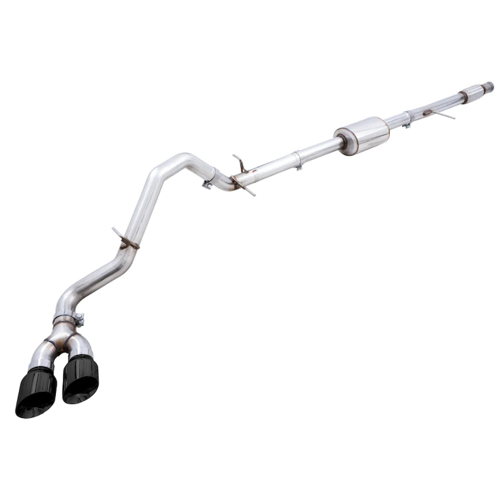 AWE Tuning 4th Gen GM 1500 5.3L 0FG Catback Dual Side Exit (Flat Bumper) - Diamond Tips - AWE part 3015-23208