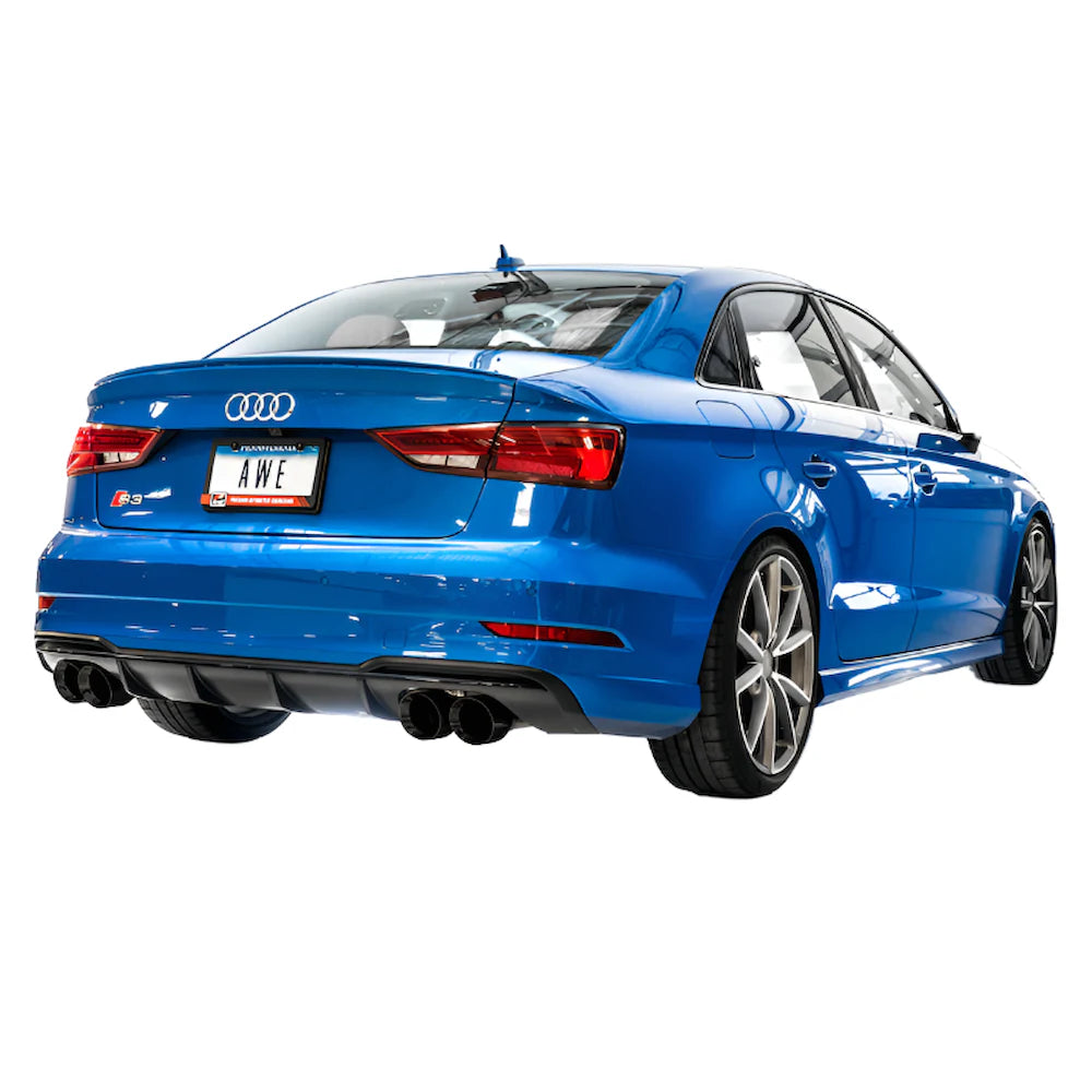 AWE Tuning Audi 8V S3 Track Edition Exhaust w/Diamond Black Tips 102mm - AWE part 3015-43150