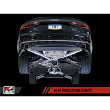 Load image into Gallery viewer, AWE Tuning Audi B9 A5 Track Edition Exhaust Dual Outlet - Diamond Black Tips (Includes - product view 2 - AWE part 3020-33034