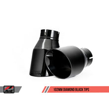Load image into Gallery viewer, AWE Tuning Audi B9 A5 Track Edition Exhaust Dual Outlet - Diamond Black Tips (Includes - product view 4 - AWE part 3020-33034