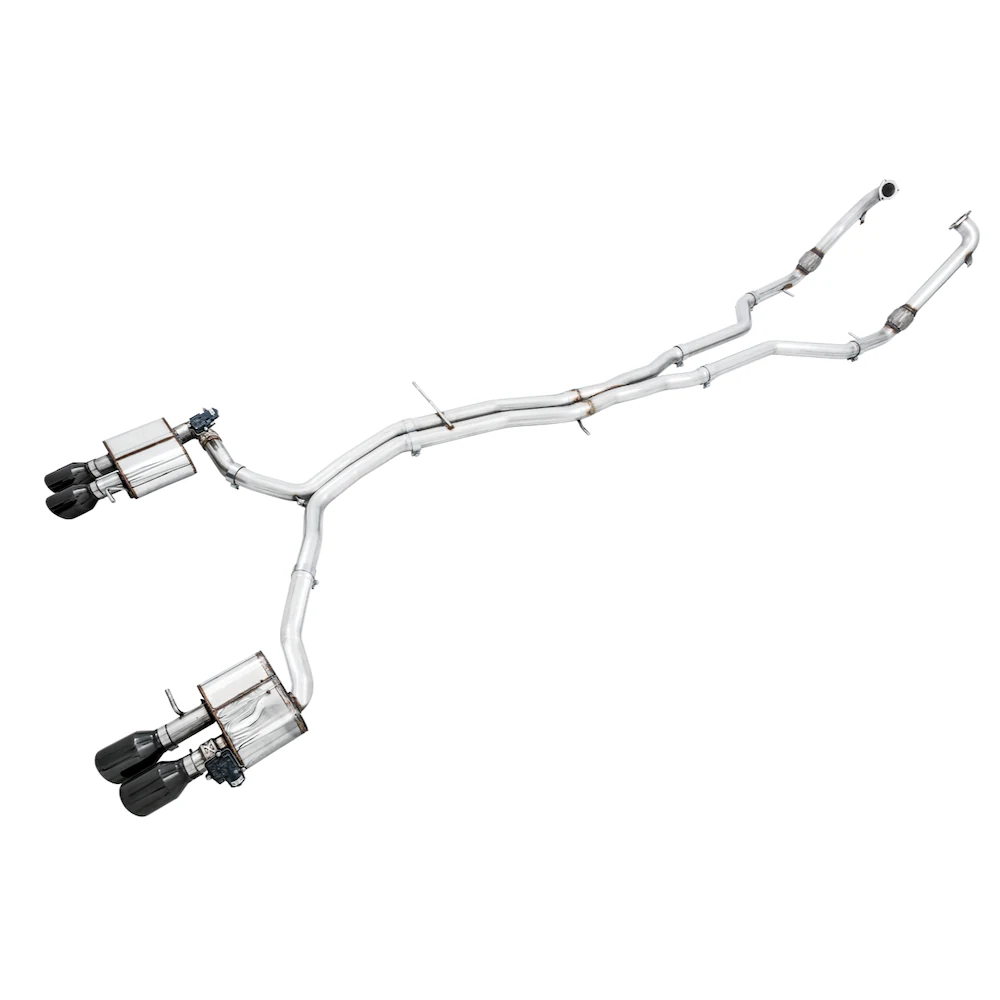 AWE Tuning Audi B9 S5 Sportback Track Edition Exhaust - Non-Resonated (Black 102mm Tips) - AWE part 3010-43062