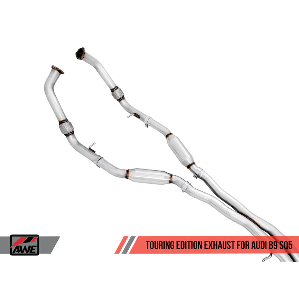 AWE Tuning Audi B9 SQ5 Non-Resonated Touring Edition Cat-Back Exhaust - No Tips (Turn - product view 7 - AWE part 3020-31022