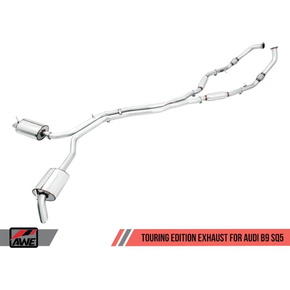 AWE Tuning Audi B9 SQ5 Resonated Touring Edition Cat-Back Exhaust - No Tips (Turn - product view 2 - AWE part 3015-31016