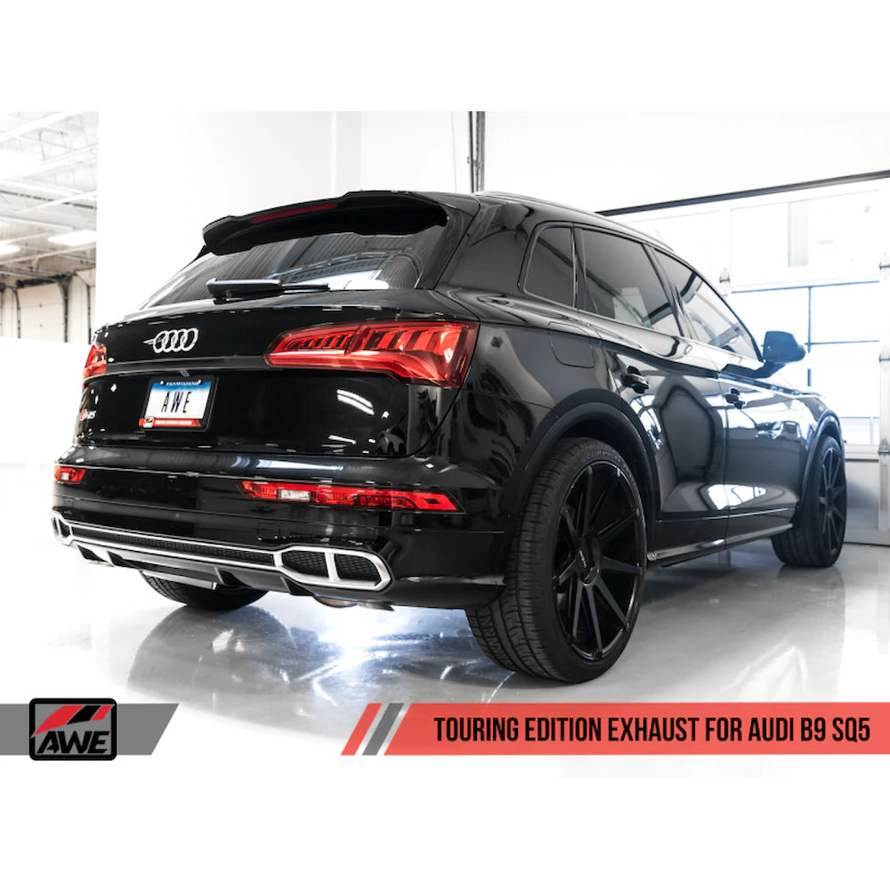 AWE Tuning Audi B9 SQ5 Resonated Touring Edition Cat-Back Exhaust - No Tips (Turn - product view 6 - AWE part 3015-31016