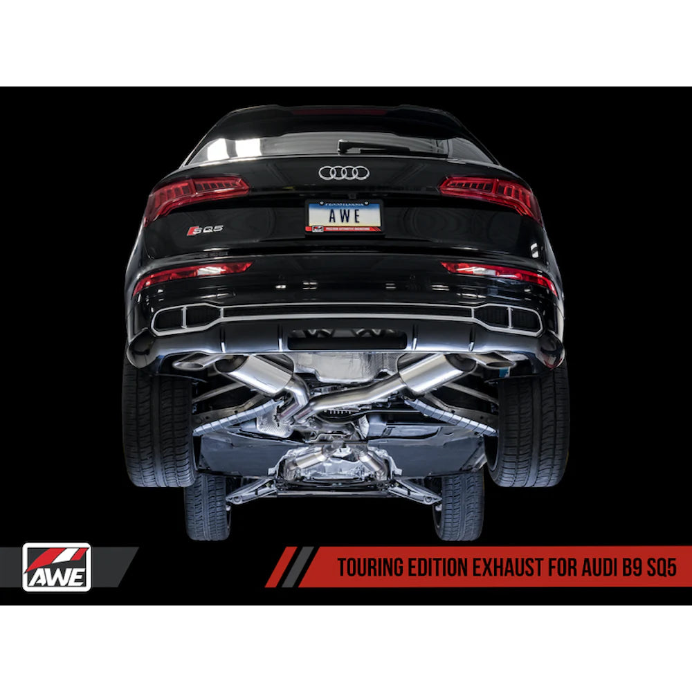 AWE Tuning Audi B9 SQ5 Resonated Touring Edition Cat-Back Exhaust - No Tips (Turn - product view 8 - AWE part 3015-31016