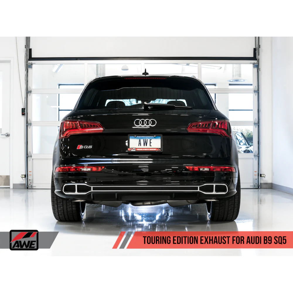 AWE Tuning Audi B9 SQ5 Resonated Touring Edition Cat-Back Exhaust - No Tips (Turn - product view 9 - AWE part 3015-31016