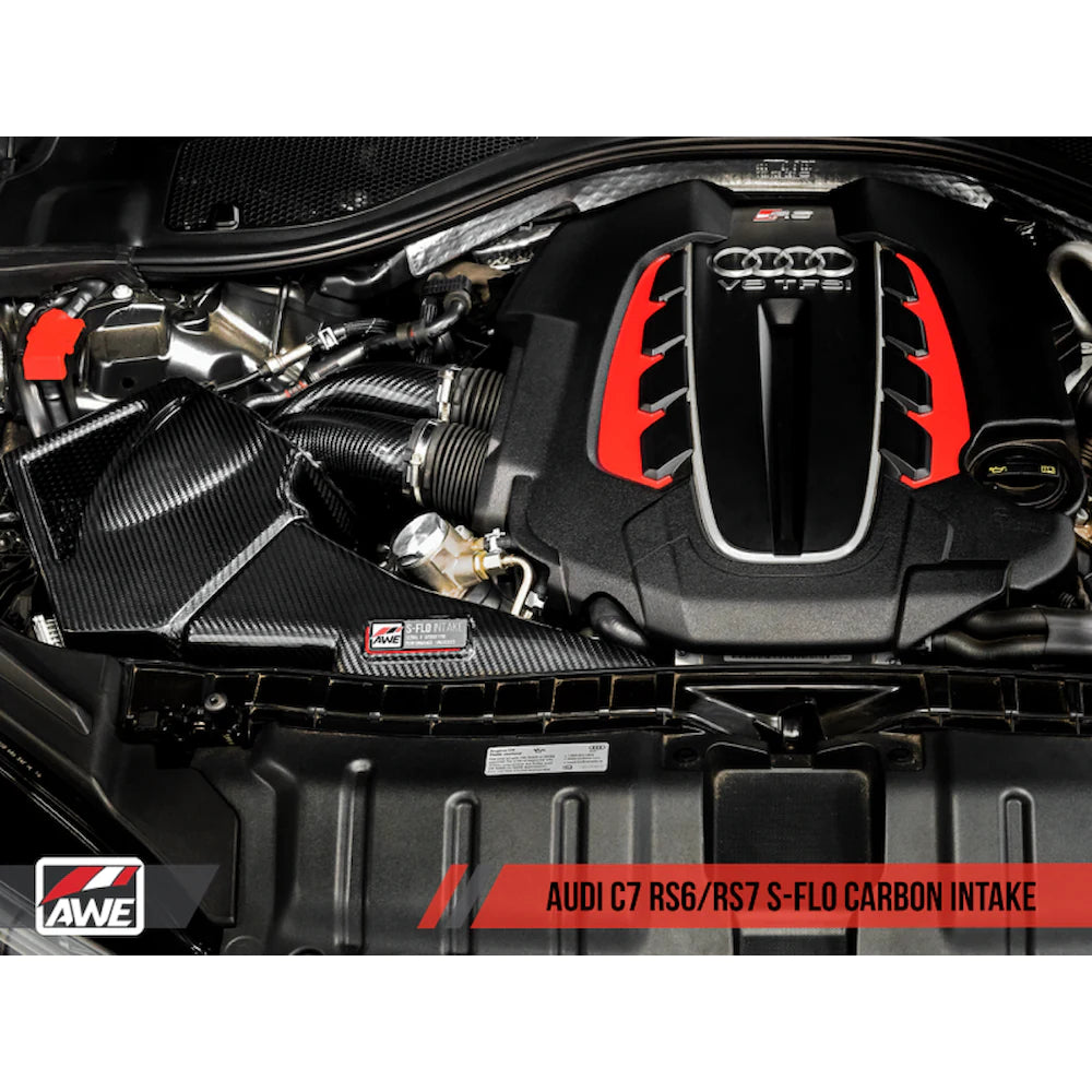AWE Tuning Audi C7 RS6 / RS7 4.0T S-FLO Carbon Intake V2 - product view 7 - AWE part 2660-15012