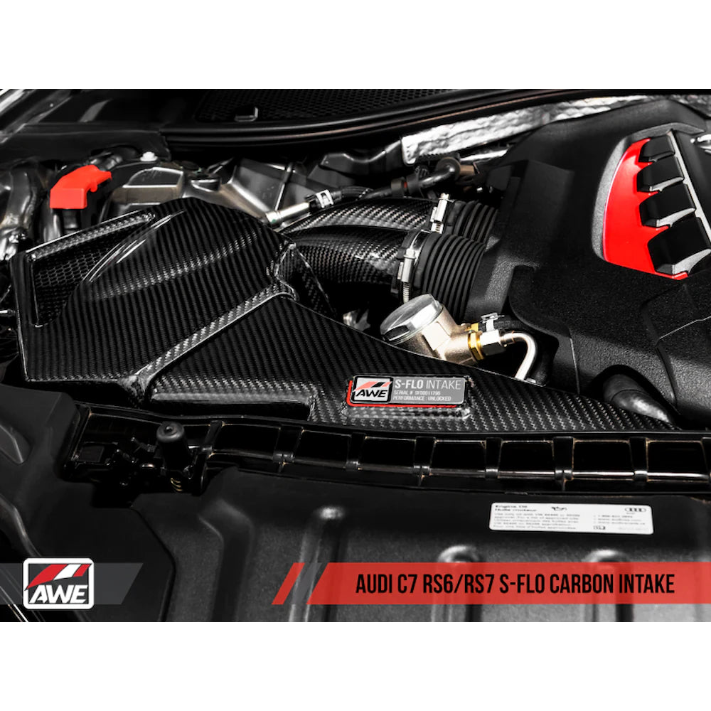 AWE Tuning Audi C7 RS6 / RS7 4.0T S-FLO Carbon Intake V2 - product view 10 - AWE part 2660-15012