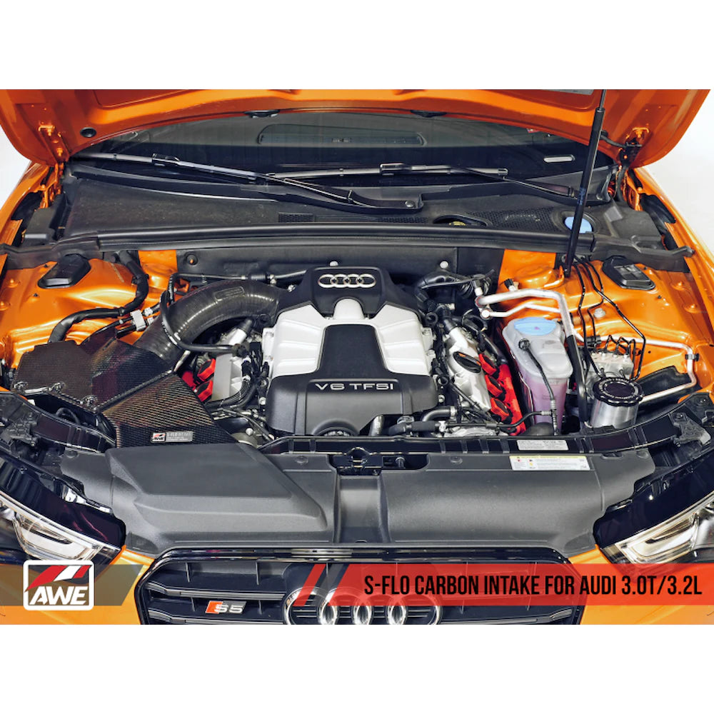 AWE Tuning B8.5 3.0T S-FLO Carbon Intake - product view 7 - AWE part 2660-13026