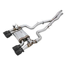 Load image into Gallery viewer, AWE Tuning BMW F8X M3/M4 SwitchPath Catback Exhaust - Diamond Black Tips - product view 2 - AWE part 3025-43074