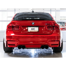 Load image into Gallery viewer, AWE Tuning Track Edition Catback Exhaust for BMW F8X M3/M4 - 4" Chrome Silver Tips - product view 14 - AWE part 3020-42082