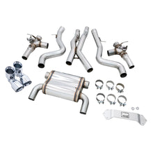 Load image into Gallery viewer, AWE Tuning Track Edition Catback Exhaust for BMW F8X M3/M4 - 4" Chrome Silver Tips - product view 18 - AWE part 3020-42082