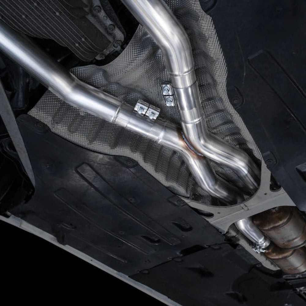 AWE Tuning BMW F97 X3 M Non-Resonated Performance Mid Pipe - product view 2 - AWE part 3820-11301