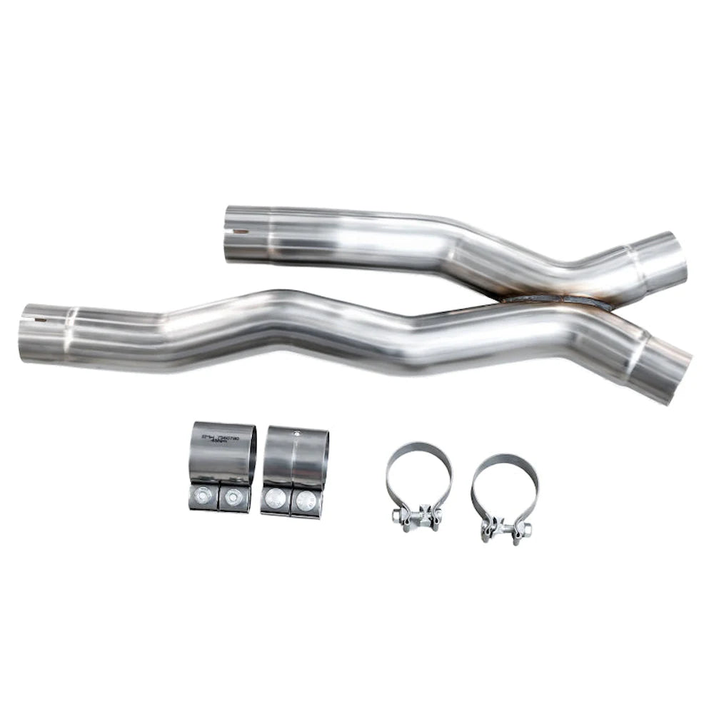 AWE Tuning BMW F97 X3 M Non-Resonated Performance Mid Pipe - product view 4 - AWE part 3820-11301