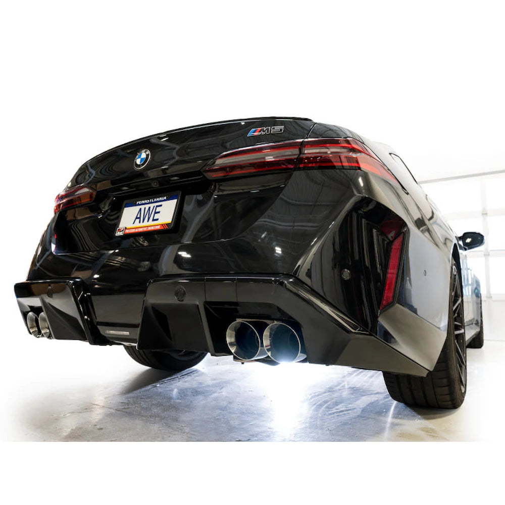 AWE Tuning BMW G90/G99 M5 Touring Edition Cat-Back Exhaust - Chrome Silver Tips - product view 2 - AWE part 3015-42790