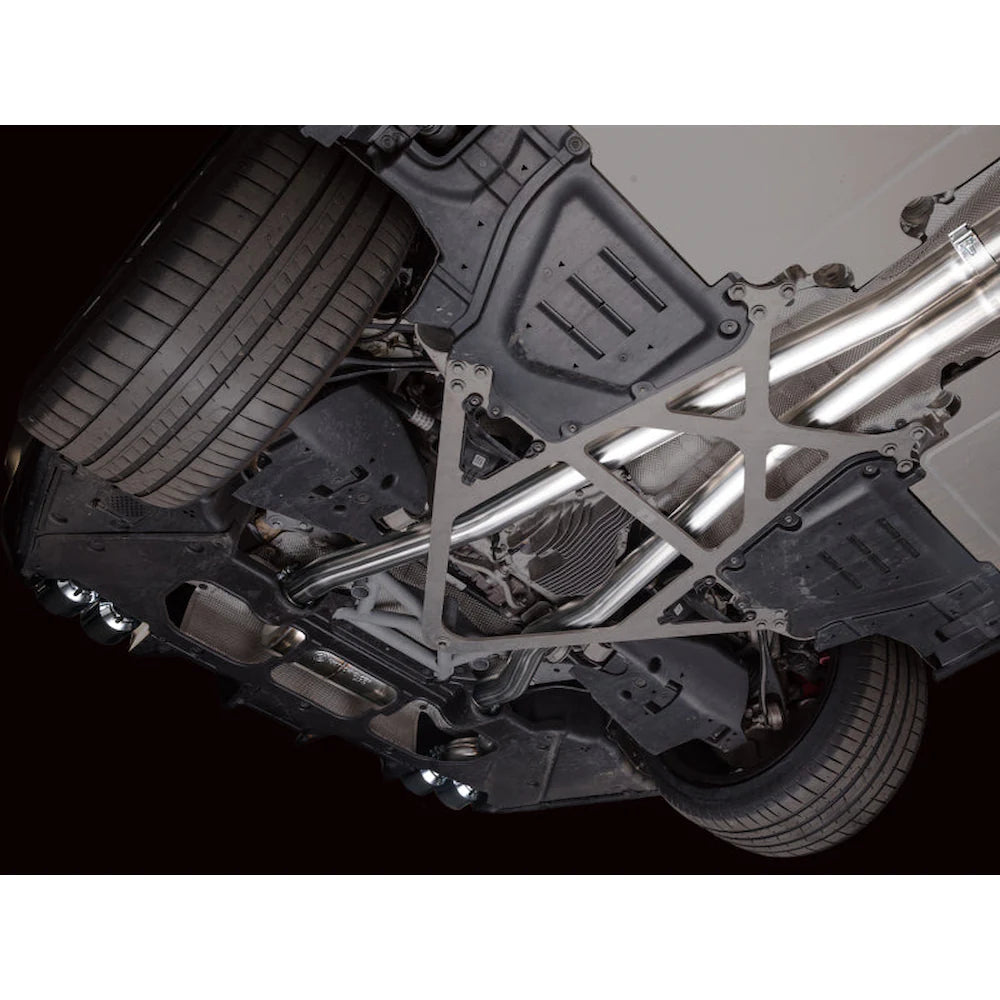 AWE Tuning BMW G90/G99 M5 Touring Edition Cat-Back Exhaust - Chrome Silver Tips - product view 10 - AWE part 3015-42790