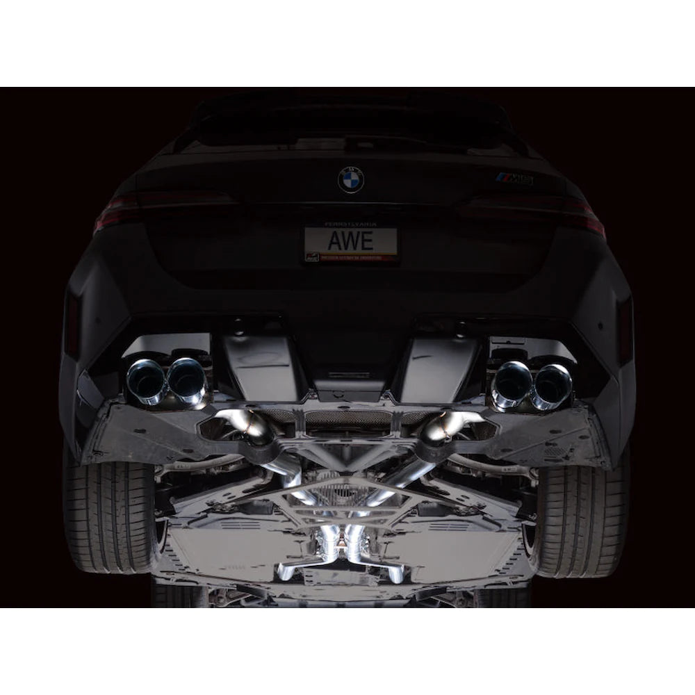 AWE Tuning BMW G90/G99 M5 Touring Edition Cat-Back Exhaust - Chrome Silver Tips - product view 16 - AWE part 3015-42790