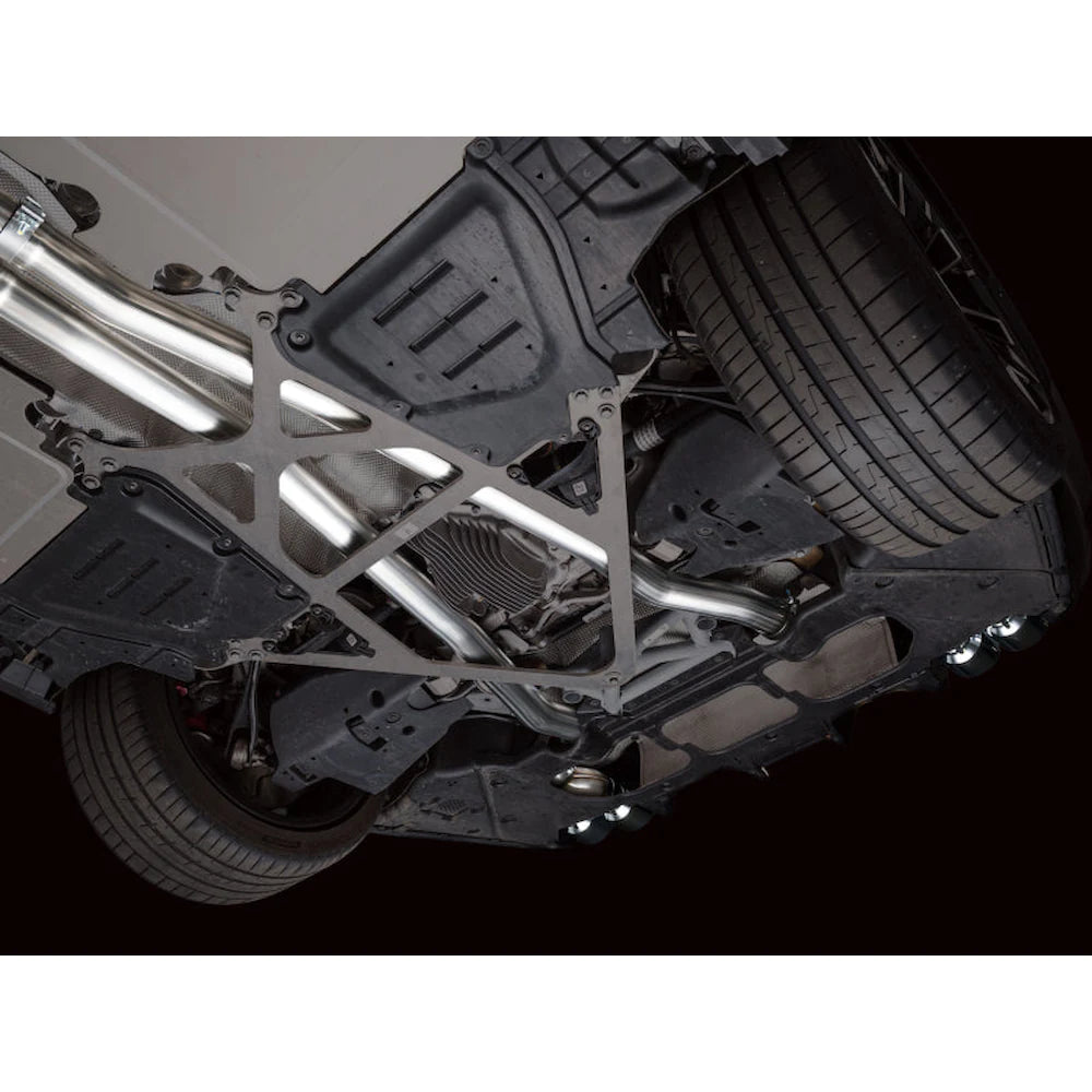 AWE Tuning BMW G90/G99 M5 Track Edition Cat-Back Exhaust - Chrome Silver Tips - product view 19 - AWE part 3020-42790