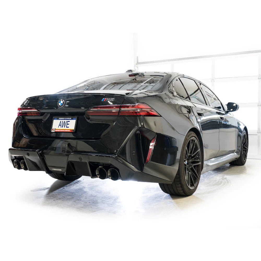 AWE Tuning BMW G90/G99 M5 Track Edition Cat-Back Exhaust - Diamond Black Tips - product view 16 - AWE part 3020-43790