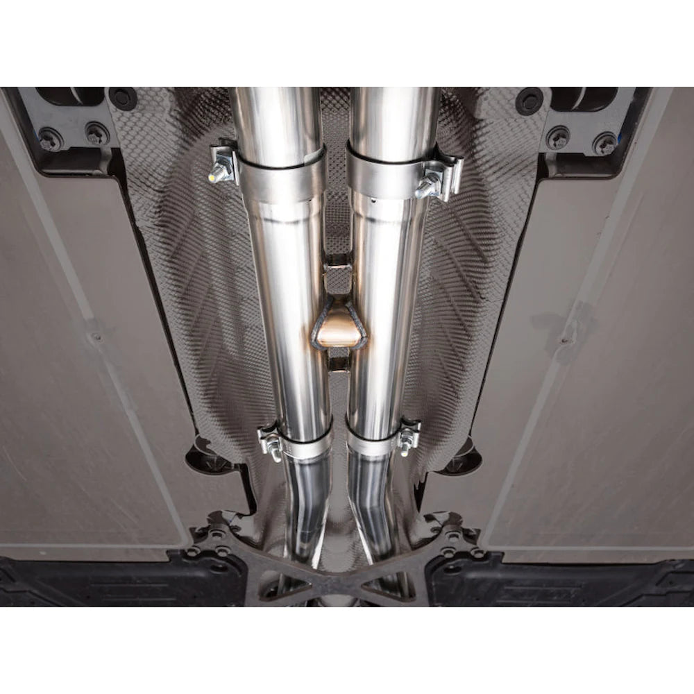 AWE Tuning BMW G90/G99 M5 Track Edition Cat-Back Exhaust - Diamond Black Tips - product view 22 - AWE part 3020-43790