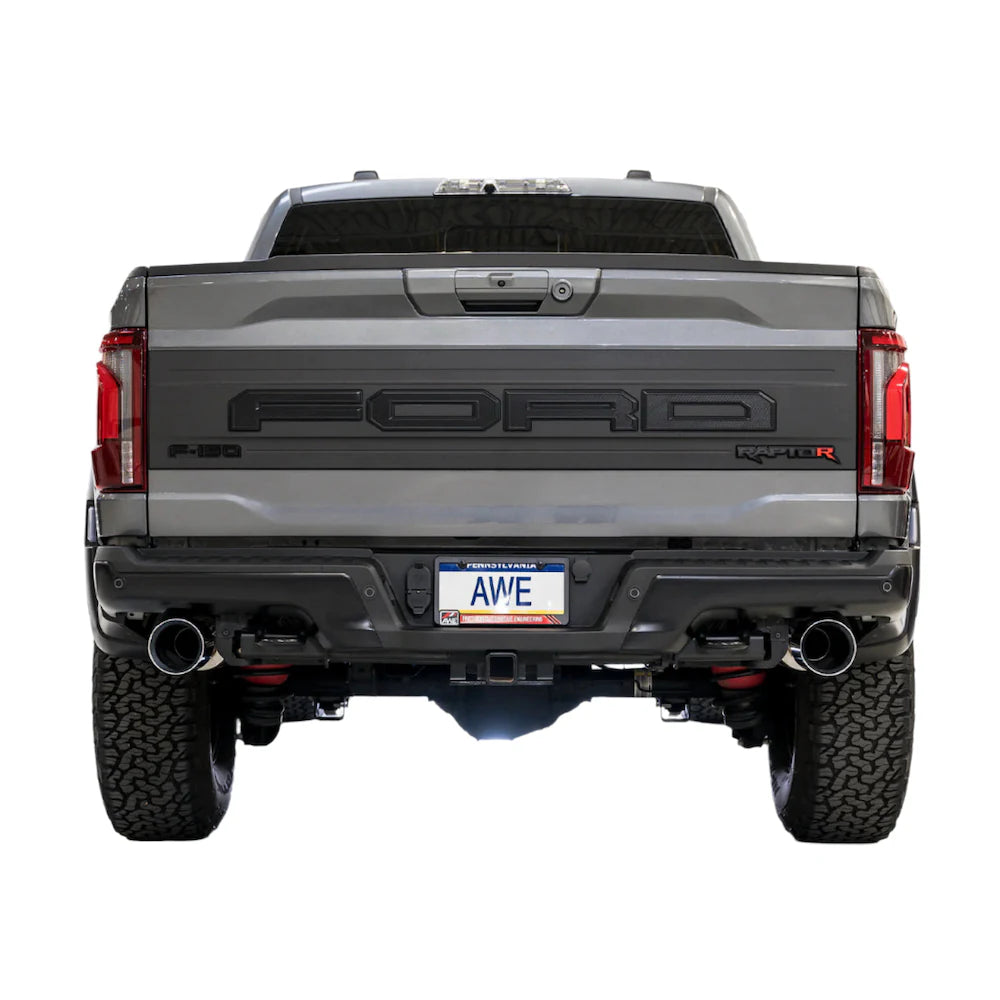 AWE Gen 3 Raptor R SwitchPath Exhaust  - Chrome Silver Tips - product view 2 - AWE part 3025-32852
