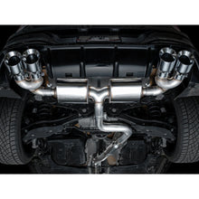 Load image into Gallery viewer, AWE MK8 Volkswagen Golf R 3in Touring Edition Quad Exhaust - Chrome Silver Tips - product view 3 - AWE part 3015-42658
