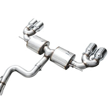 Load image into Gallery viewer, AWE MK8 Volkswagen Golf R 3in Touring Edition Quad Exhaust - Chrome Silver Tips - product view 14 - AWE part 3015-42658