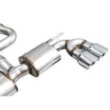 Load image into Gallery viewer, AWE MK8 Volkswagen Golf R 3in Touring Edition Quad Exhaust - Chrome Silver Tips - product view 15 - AWE part 3015-42658