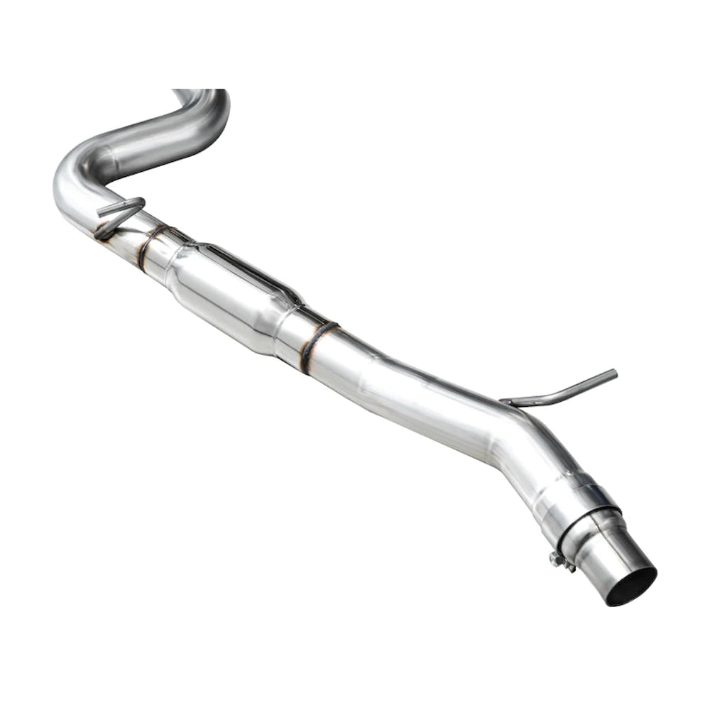 AWE MK8 Volkswagen Golf R 3in Touring Edition Quad Exhaust - Chrome Silver Tips - product view 16 - AWE part 3015-42658